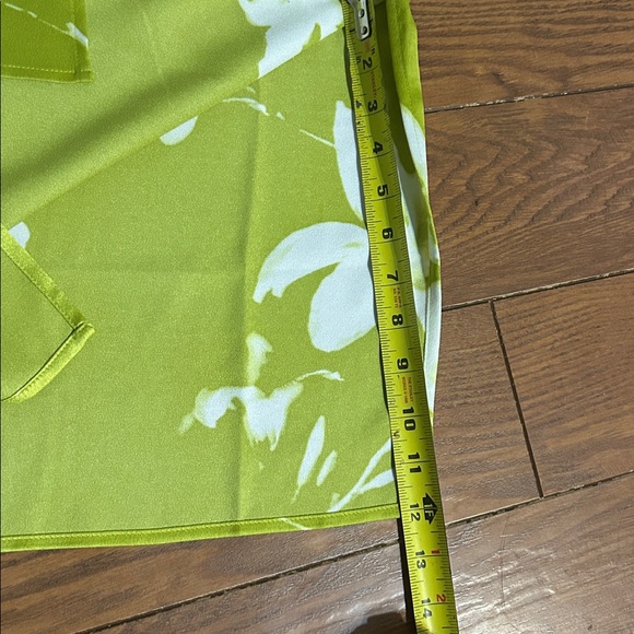 Calvin Klein Lime Green Floral Skirt - Picture 6 of 11